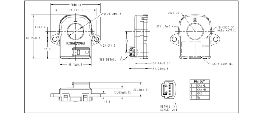 Honeywell CSNV700电流传感器7