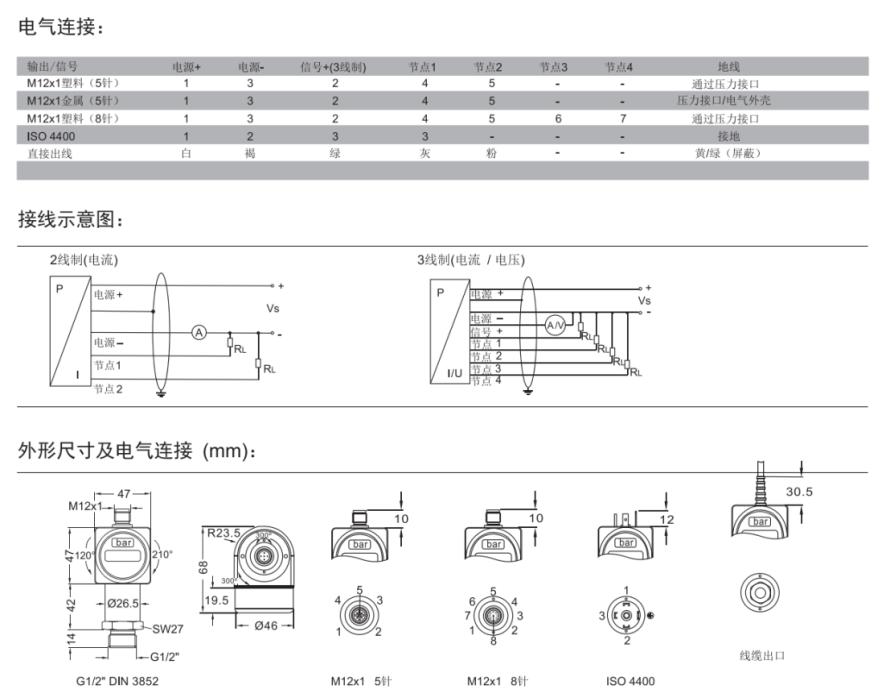 釆用可检测微压的硅传感器的智能电子式压力传感器PS6103