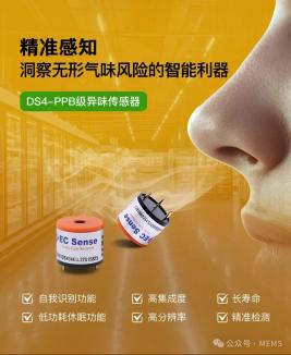 PPB级异味气体传感器精准感知，洞察无形气味风险！