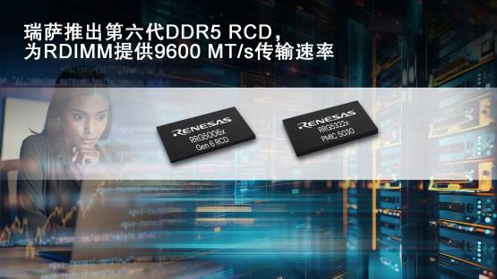 瑞萨电子推出行业首创第六代DDR5寄存时钟驱动器，以9600MT/s的传输速率树立AI服务器性能新标杆
