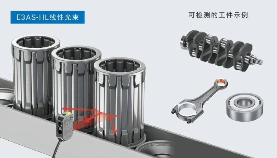 欧姆龙E3AS-HL：搭载FPGA的CMOS激光传感器，稳定检测复杂工件6