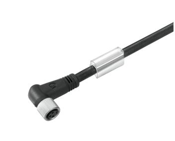 单侧带弯型插座、带M8螺纹的8回路传感器/执行器电缆