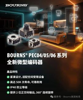 Bourns® 全新微型编码器上市,兼具高可靠性与紧凑设计