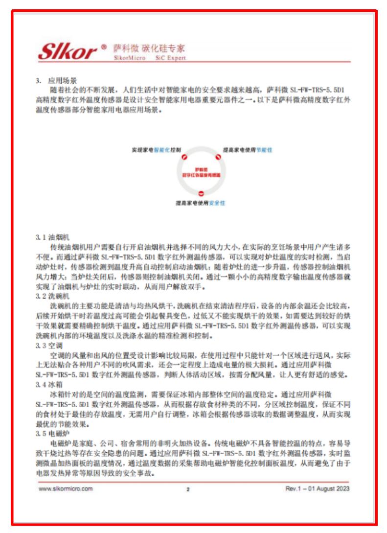 萨科微 SL-FW-TRS-5.5D1 数字红外测温传感器方案6