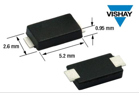 新型SlimSMA HV(DO-221AC)封装1A和2A第七代1200V FRED Pt®超快恢复整流器